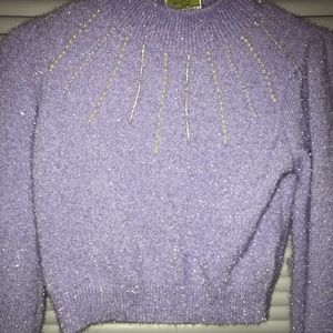 Purple fuzzy sweater